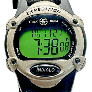 Timex Expedition T47852 Orologio Digitale Uomo - Cinturino Nylon Fast Wrap, Cronometro 100h, Indiglo, 100m WR