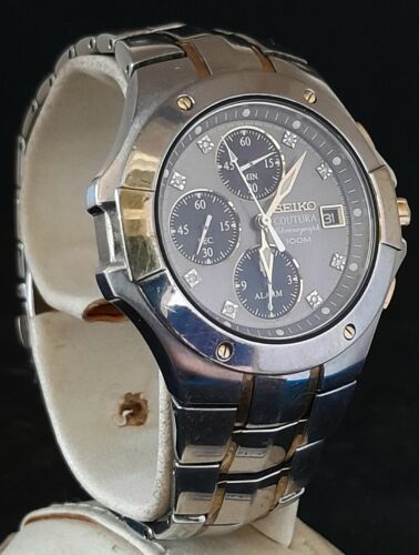 Men s Seiko Coutura Chronograph Quartz Watch Model 7T62 0FA0