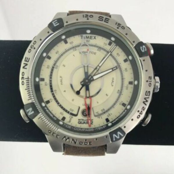 Men's Timex T2N721 Intelligent Quartz Compass Tide Temp Watch Needs