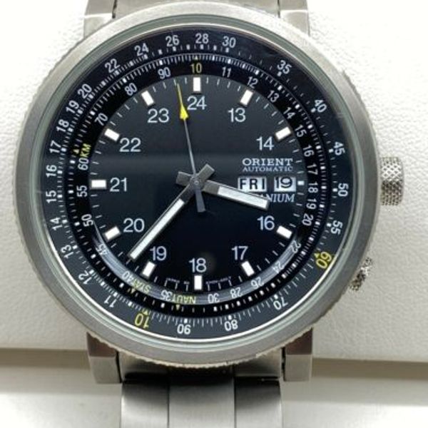 Orient Automatic Slide Rule EM58-C0 Japan Titanium | WatchCharts