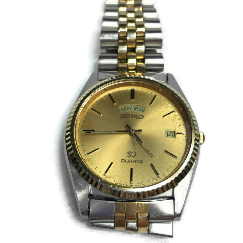 Vintage SEIKO Men's Gold Tone Band Day Quartz Watch 5Y23-8A69-A4 NOT  WORKING | WatchCharts