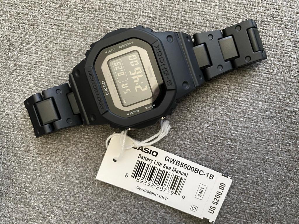 Casio G Shock Gw B5600bc 1b Multiband 6 Atomic Bluetooth Solar All Black Watchcharts