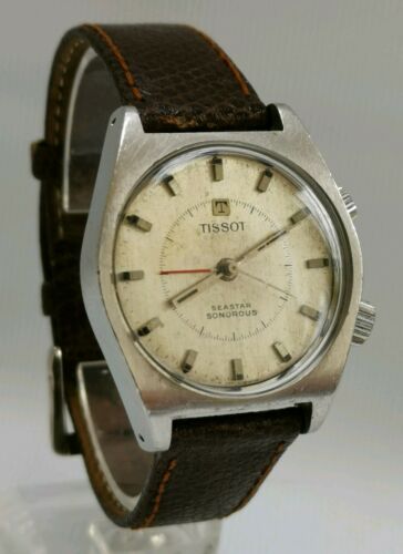 Vintage 1967 Tissot Gents Seastar Sonorous Alarm Stainless Steel