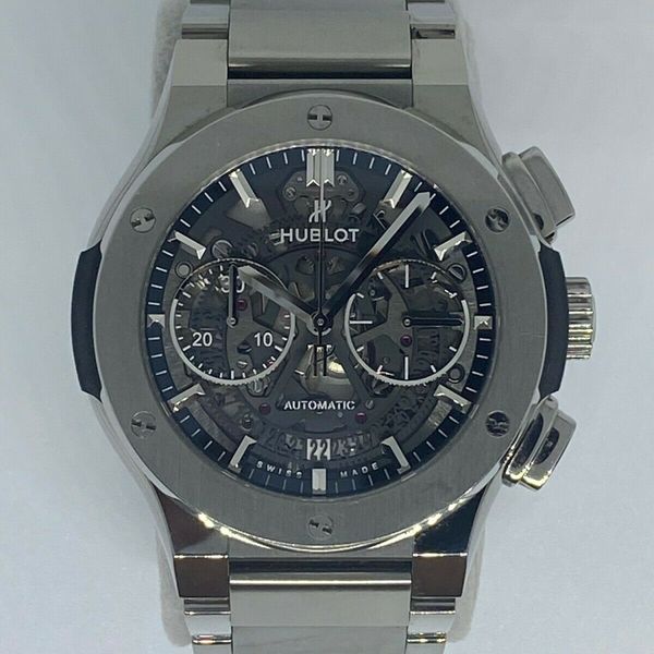 Hublot Classic Fusion Aerofusion Titanium Chrono Skeleton 525.NX.0170 ...