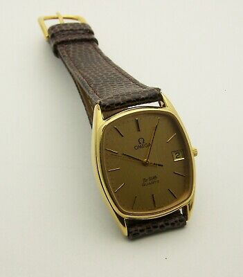 Large 41mm Working Cal. 1332 Gold Plated Mans Omega DeVille Quartz