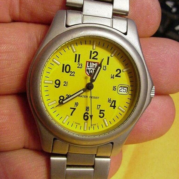 RARE VINTAGE SWISS LUMINOX 24H MILITARY H3 MBM BRACELET MEN WATCH 5ATM WatchCharts