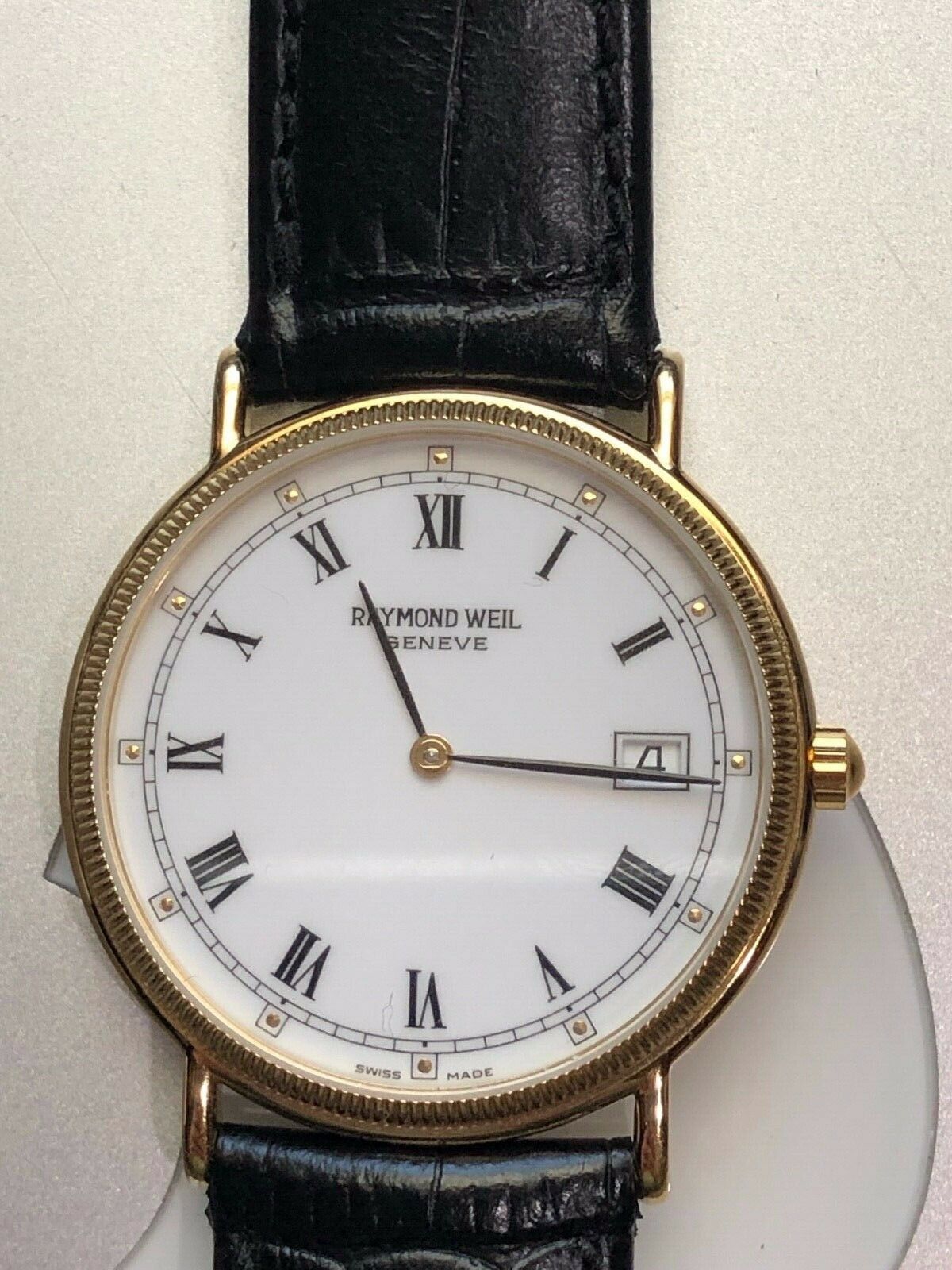 Raymond Weil Geneve 18K Gold Electroplated 10M Quartz 5514 1