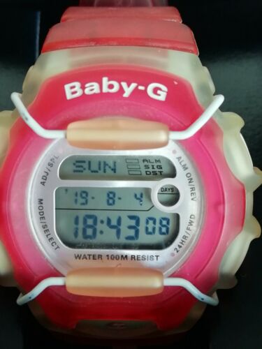 Pink Casio Baby G BG-174 [2286] Retro Sports Watch Working Order