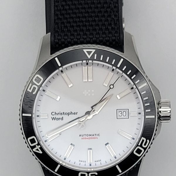 WTS NEW Christopher Ward C60 Trident Pro 600 MK3 White Dial wts-new-christopher-ward-c60-trident-pro-600-mk3-white-dial
