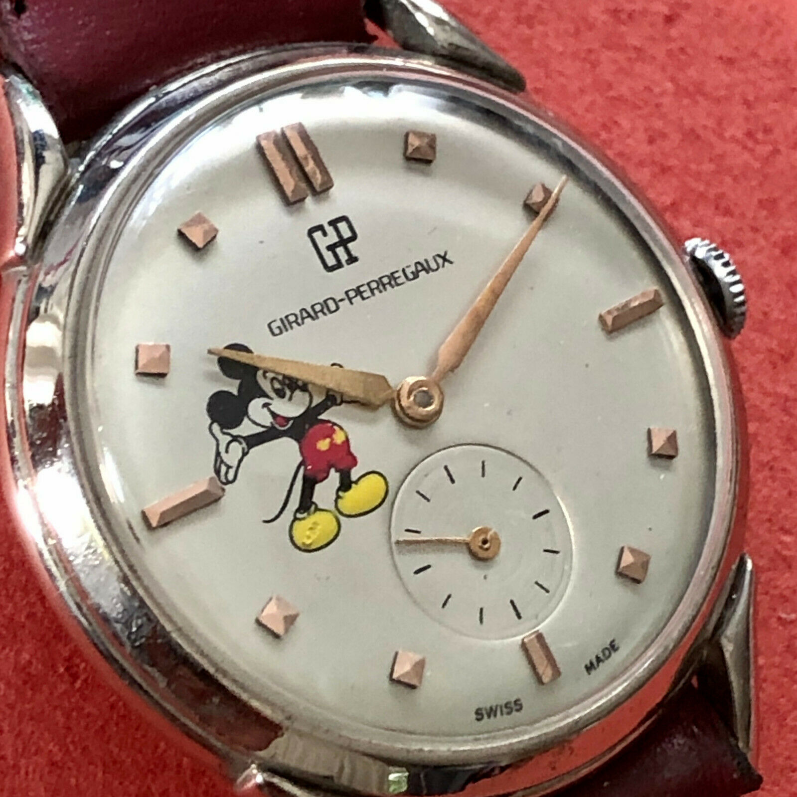 VINT GIRARD PERREGAUX MICKEY MOUSE DIAL Ca 49 NO RESERVE PRICE