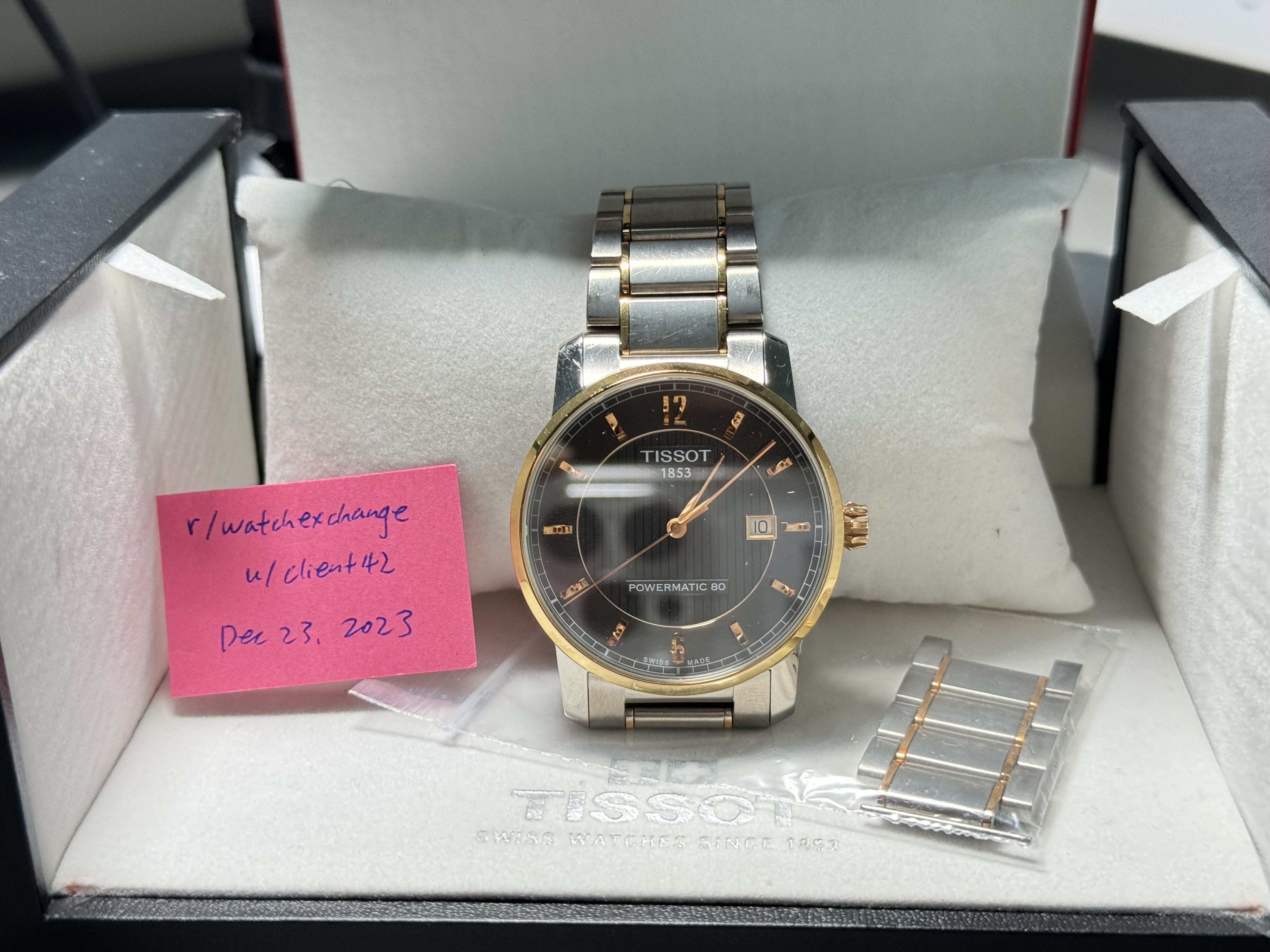 WTS Tissot 1853 T087407A Powermatic 80 T Classic Titanium Two