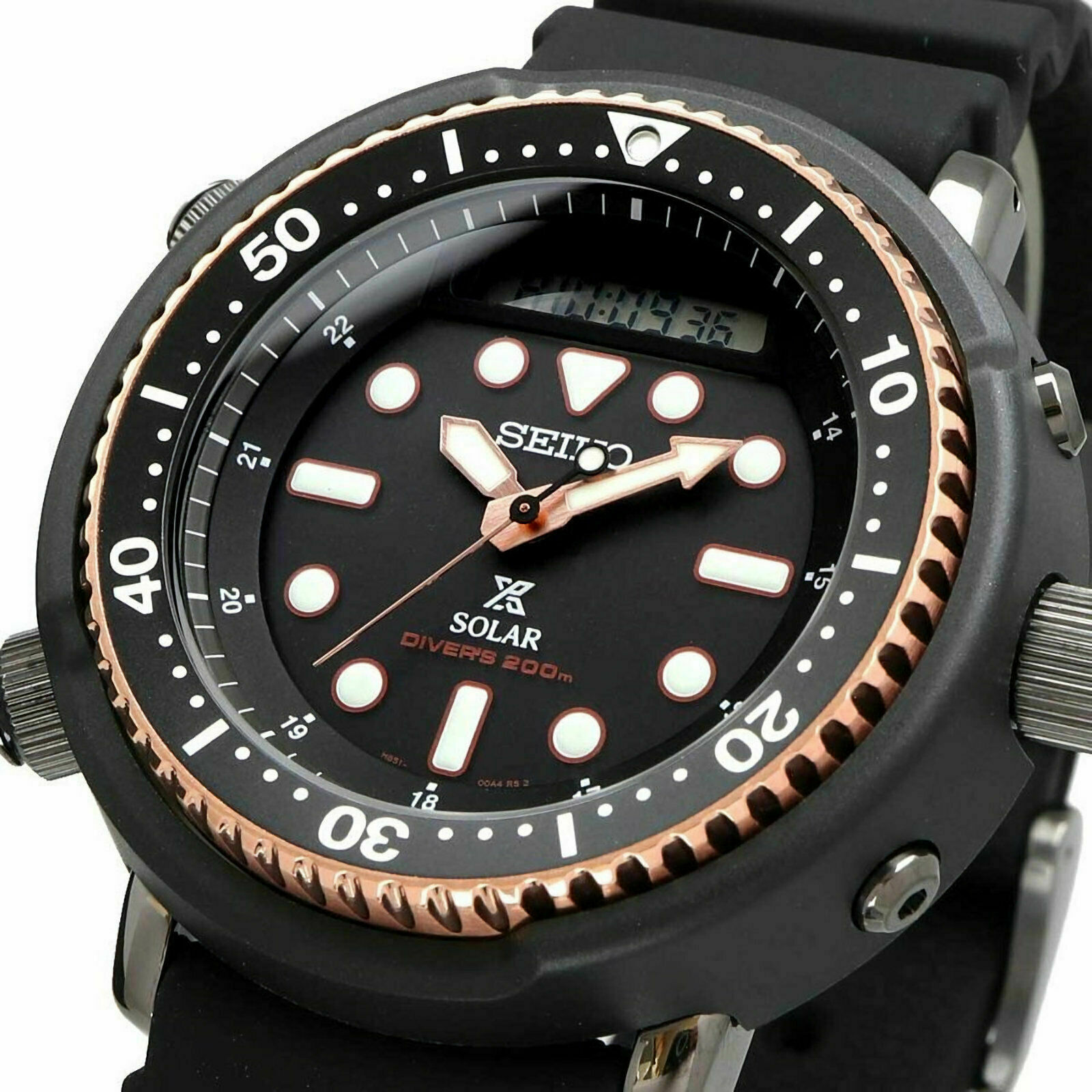 SEIKO Prospex SNJ028P1 Arnie Solar Diver 200M Black Dial Men Watch |  WatchCharts