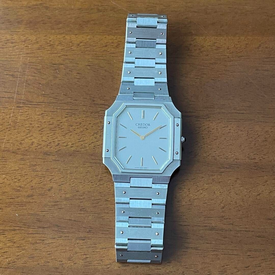 Seiko Credor 9300-5050 Men's Watch Quartz Silver Dial Analog