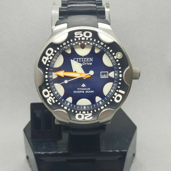 RARE Citizen Eco Drive Titanium Divers Watch 200M E168-S043280 Orca ...