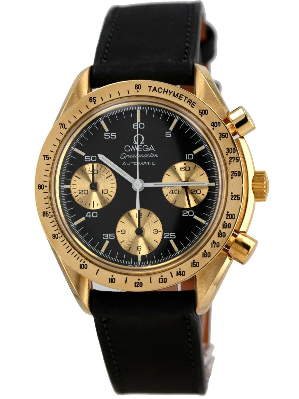 18k Gold Omega Speedmaster Chronograph Reduced Ref.BA1750033 Full