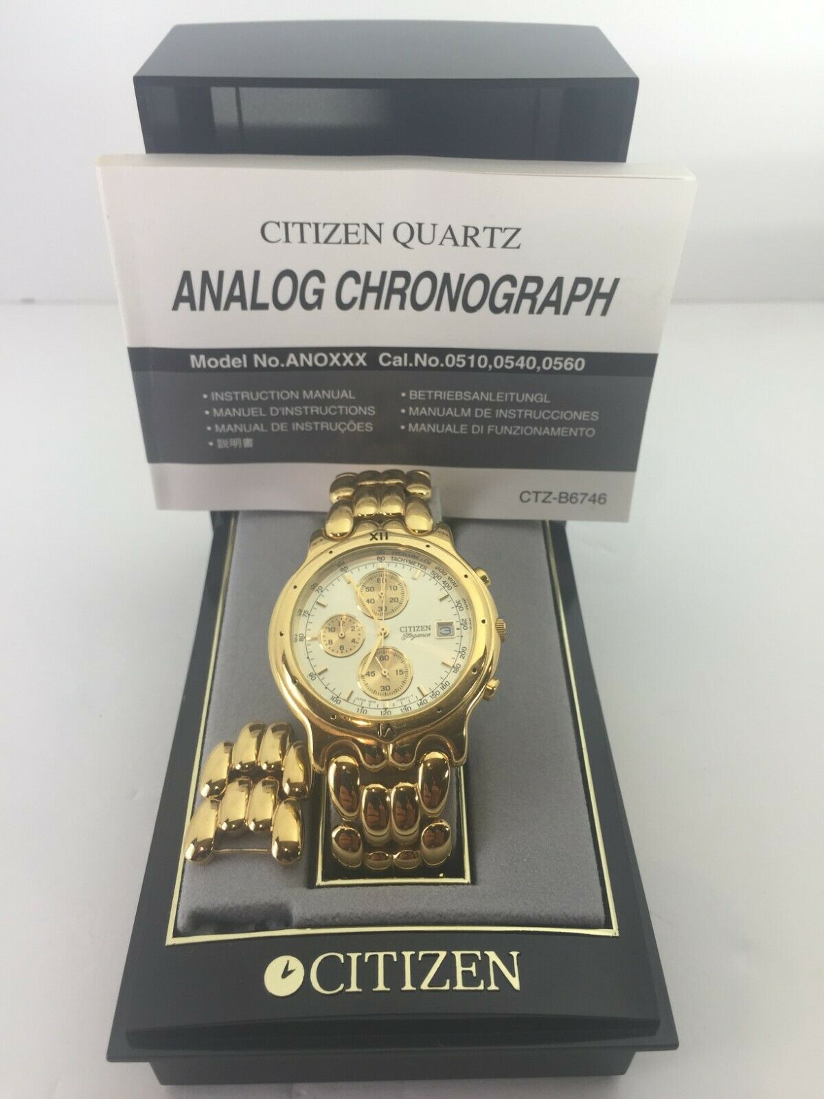 Citizen Elegance Chronograph 0510-C50090 Mens Watch with Gold Face |  WatchCharts Marketplace