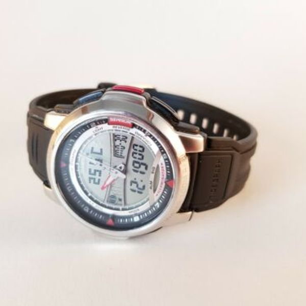 SPARES REPAIR Casio Men's Watch 4335 AQF 100 thermometer tide & moon ...