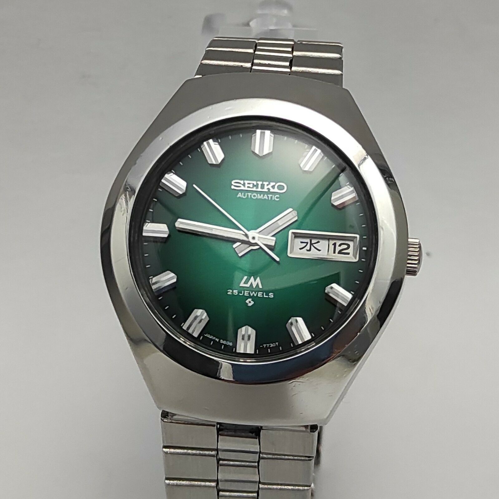 Serviced, beautiful 1974 Seiko LM 25 jewels automatic watch 5606 