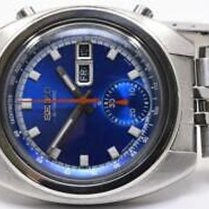1960's Seiko Automatic Chronograph Blue Dial Stainless Steel Jubilee 6139- 6015 | WatchCharts