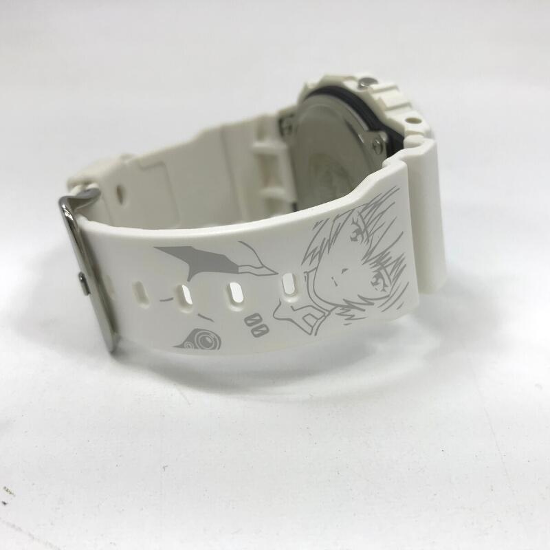 G-SHOCK REI AYANAMI ホワイト 腕時計 G-shock Evangelion Ayanami Rei Model Wrist Watch ＆ Pin