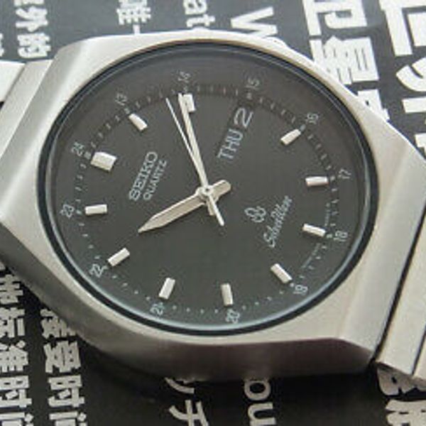 時計 SEIKO SILVER WAVE 8229-6030 VINTAGE SEIKO SILVER WAVE 8229-6030 QUARTZ MEN'S QUARTZ WATCH BLACK