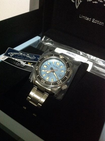 Rare Seiko Marinemaster 300m limited edition Zimbe blue dial nib SLA013J1 |  WatchCharts