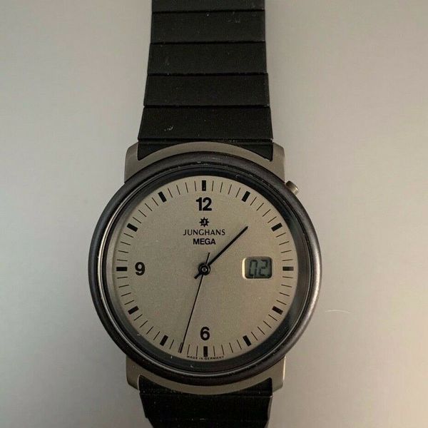 Junghans Mega Funkuhr Einstellen Nach Batteriewechsel Junghans Mega Funkuhr Titanium Radio controlled watch | WatchCharts