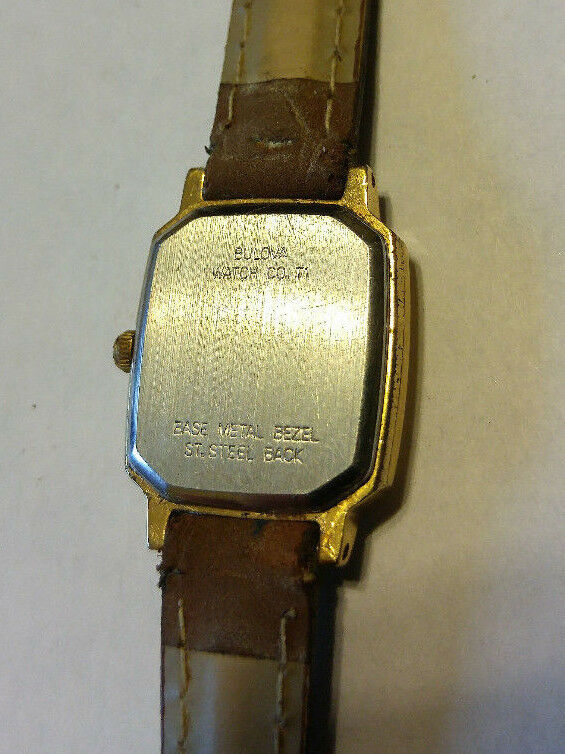 Ladies Caravelle By Bulova T1 Gold Tone Analog Quartz Watch