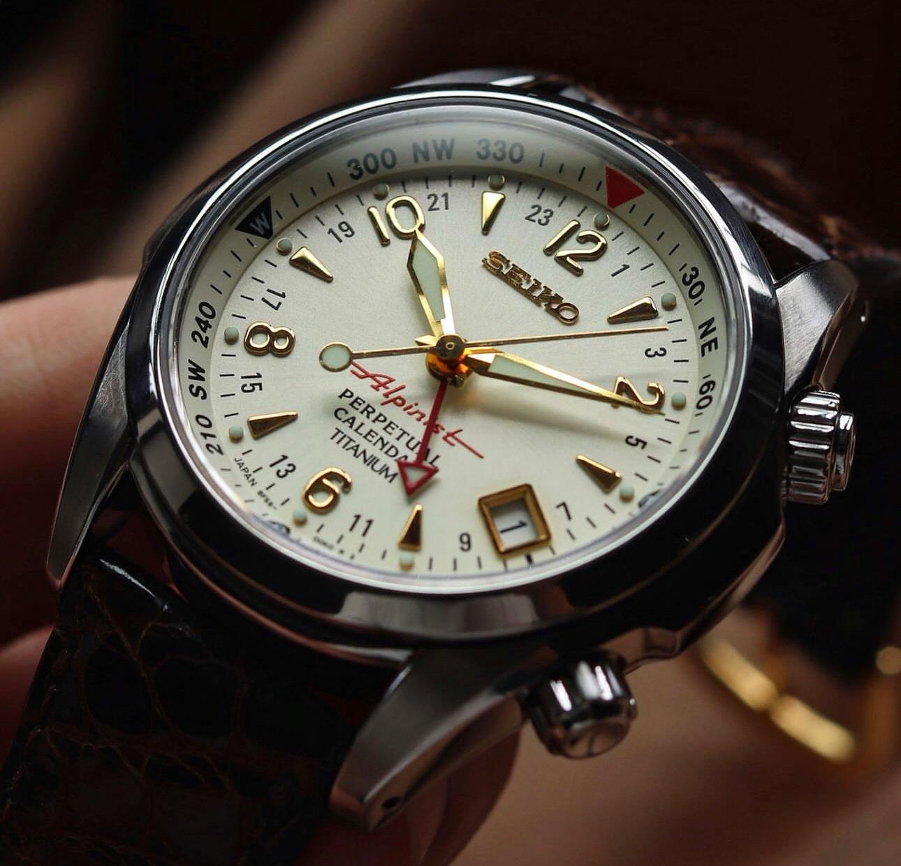 4970 OH済 SEIKO SBCJ031 8F56-00D0 Alpinist Titanium セイコー