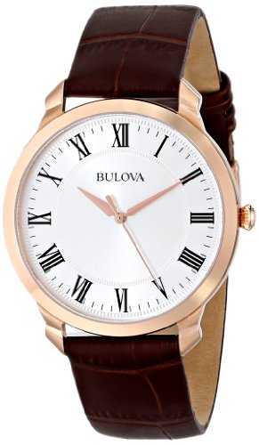 Bulova Bulova Men's 97A107 Gold-Tone Stainless Steel Watch with Brown ...