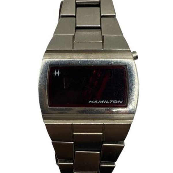 Hamilton Red Led Watch Vintage 1970s HAMILTON QED Quartz Electronic Digital LED Watch- Needs ...