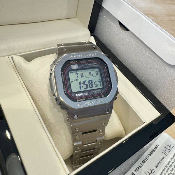 Casio G-shock Mrg Mrgb5000d-1 - Silver Raw Titanium Mrg-b5000d-1 