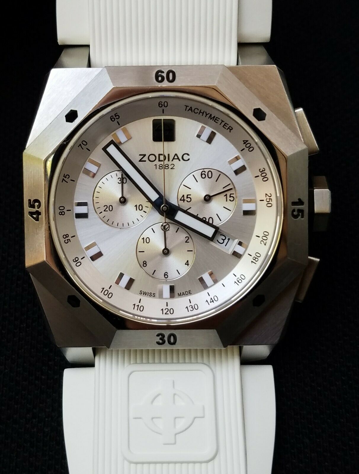 Uncommon Zodiac Z01803 Explorer Stealth Chronograph Swiss Quartz