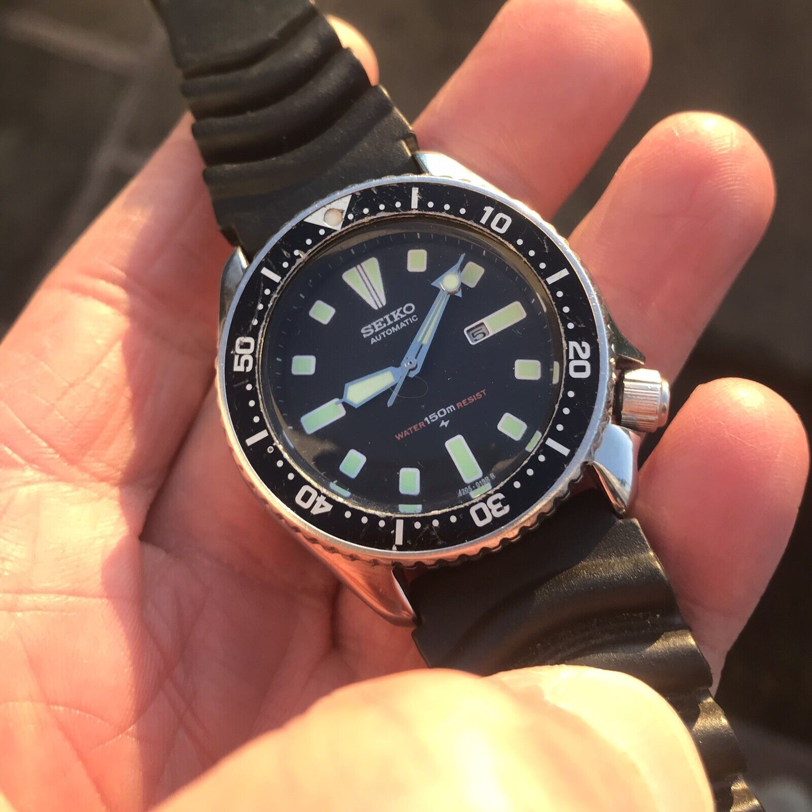SEIKO レーシングマスター　80s vintage セイコー watch Superb vintage Seiko 4025-0152 mid size 150m automatic divers