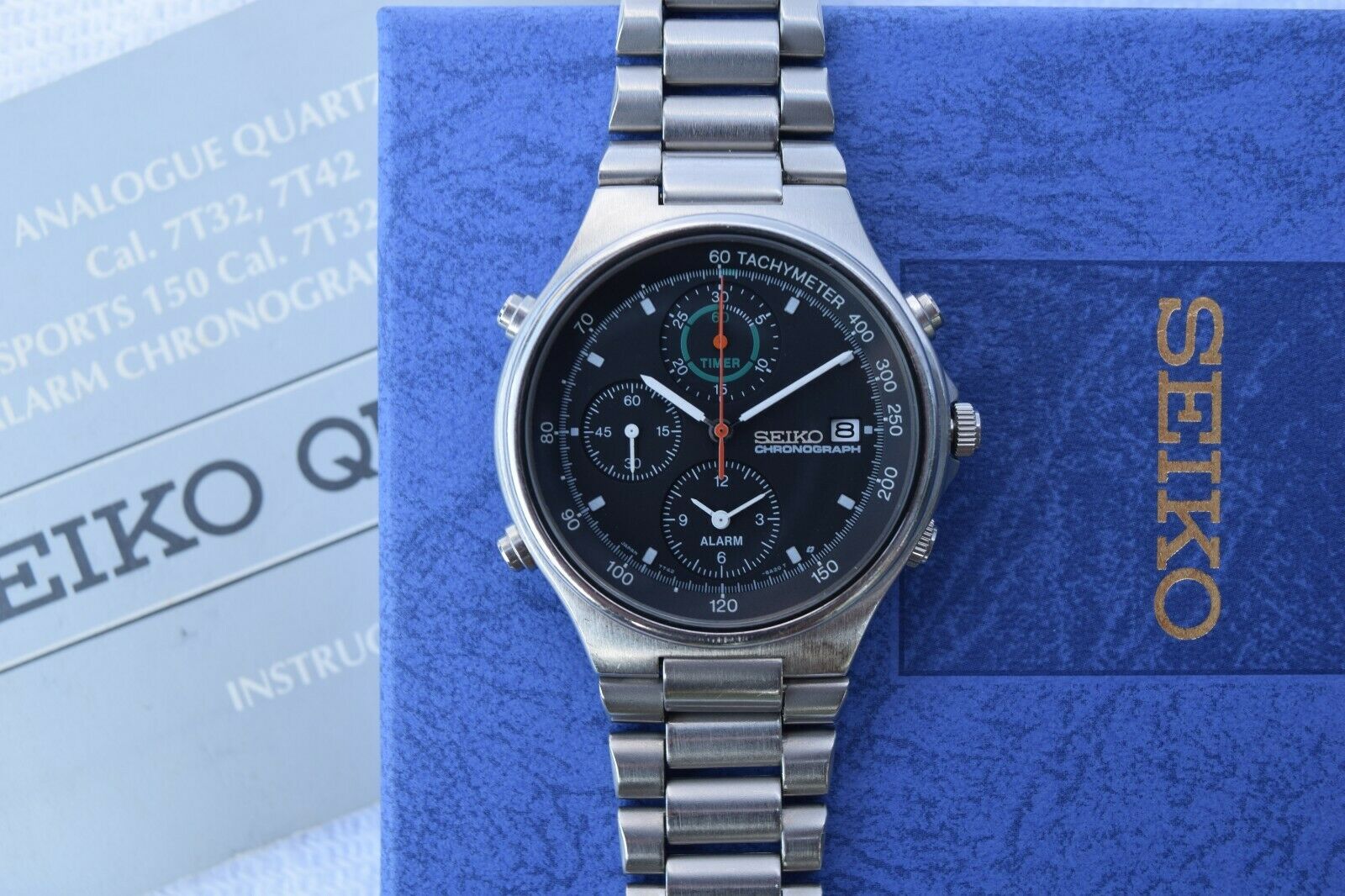 Serviced Seiko Speedmaster 7T42-6A10 Chronograph SBBR003 July 1992