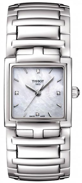 Tissot T-Evocation Square White Dial Diamond Women's Watch T0513101111600 |  WatchCharts