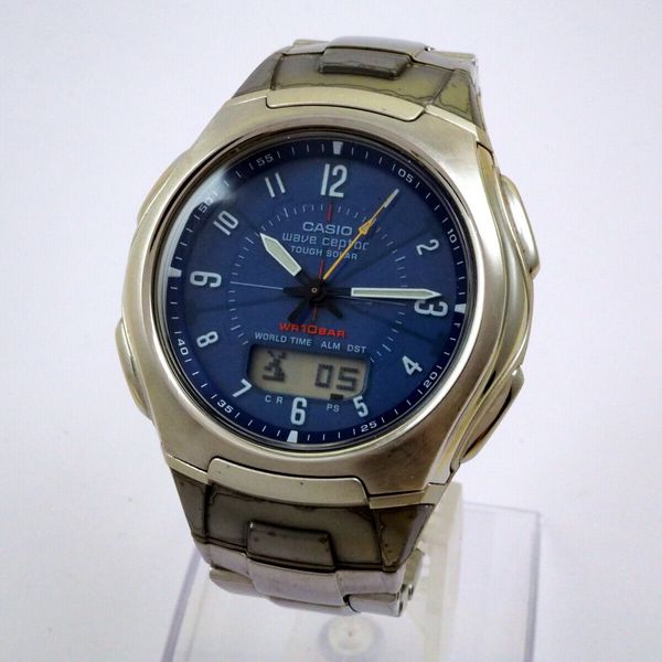 Casio Watch WVA-430J [3311] Wave Ceptor Solar Radio stainless bress ...