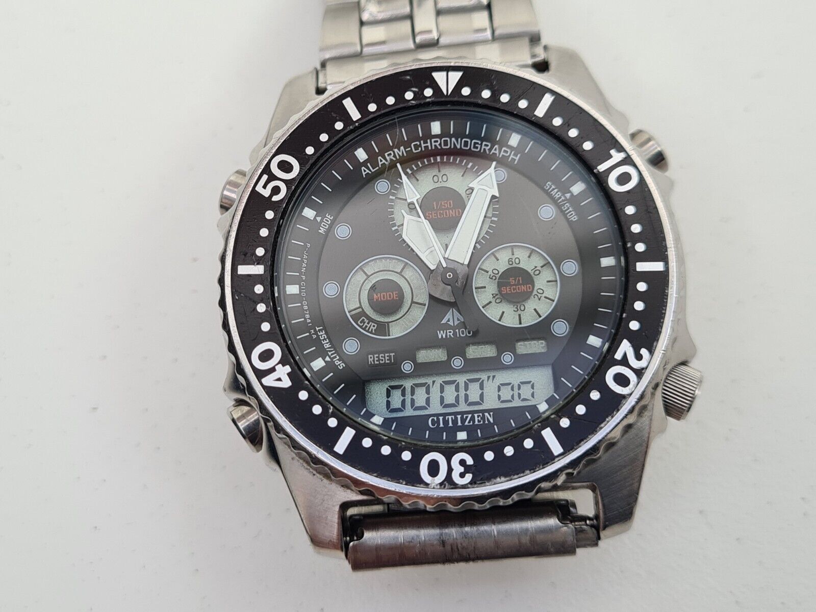 VINTAGE CITIZEN COMBO DIVER ANA DIGI WATCH C110 MADE IN JAPAN