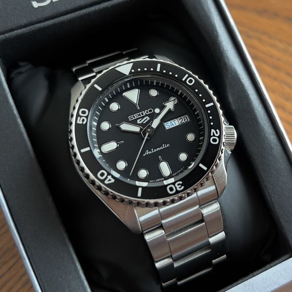 [$175 USD] Seiko SRPD55 “5KX” Black Dial Japan Mvmt w/ Box & Papers ...
