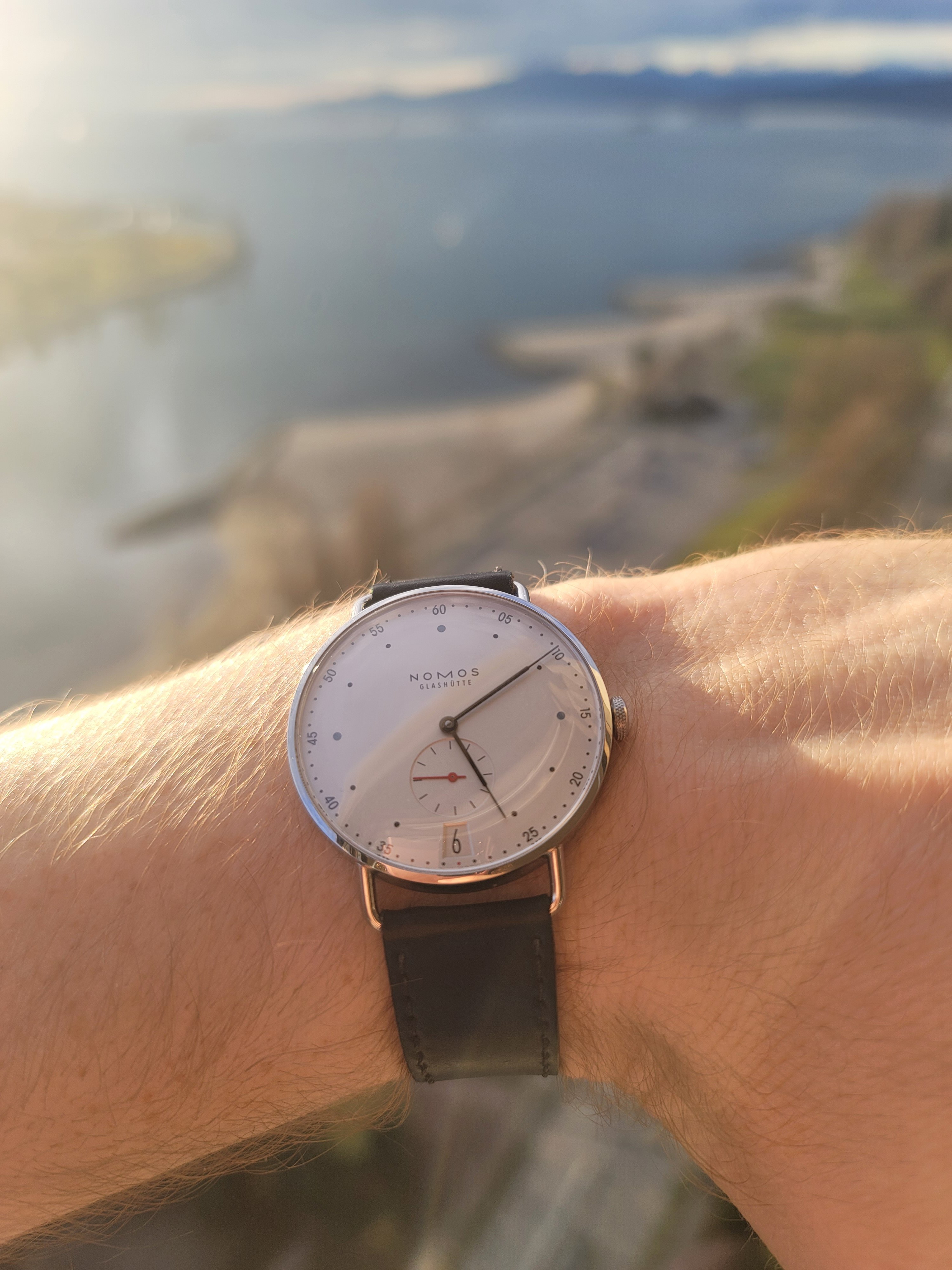 Nomos Metro Date 1102 For sale or trade up with my Junghans