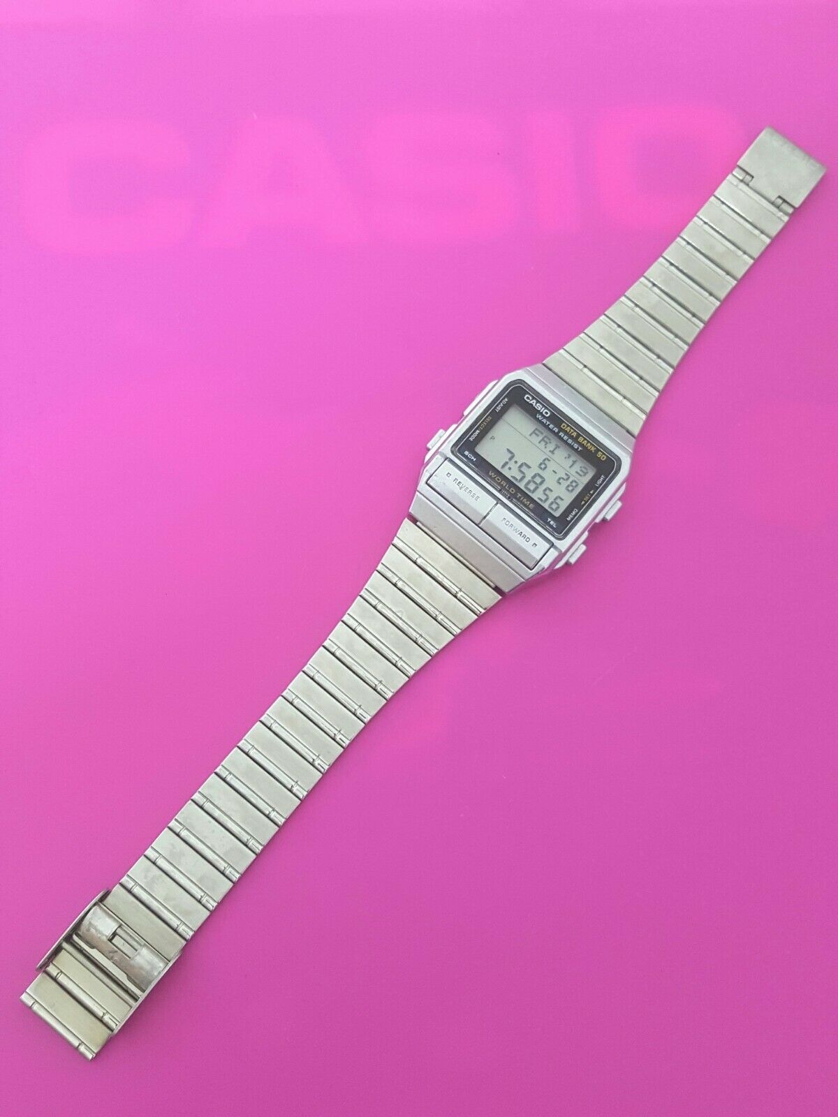 Vintage Casio DB-520 DATA BANK-50 Module-675 Mens Watch from
