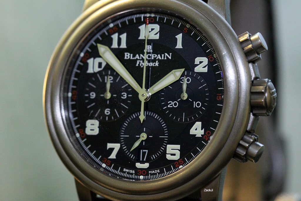 FSOT Blancpain Leman Flyback Chronograph titanium black dial