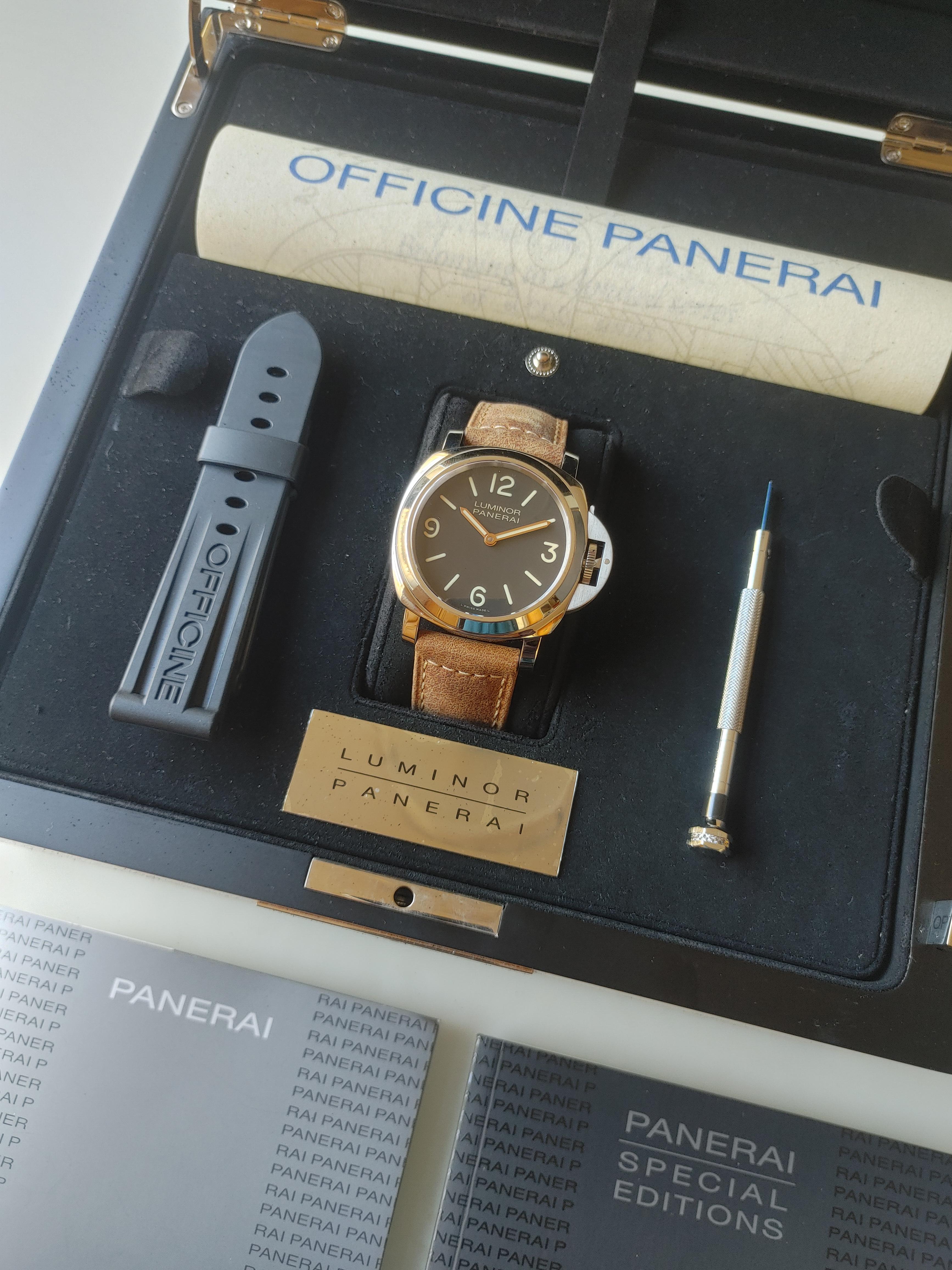 WTS Panerai Luminor Special Edition PAM390 Tobacco Dial Gold