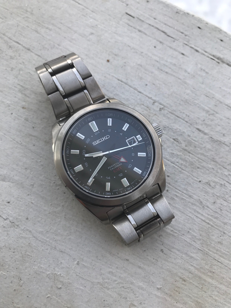 FS: Extremely Rare Seiko SBQJ015 - HAQ, GMT, Titanium 8F movement, box ...