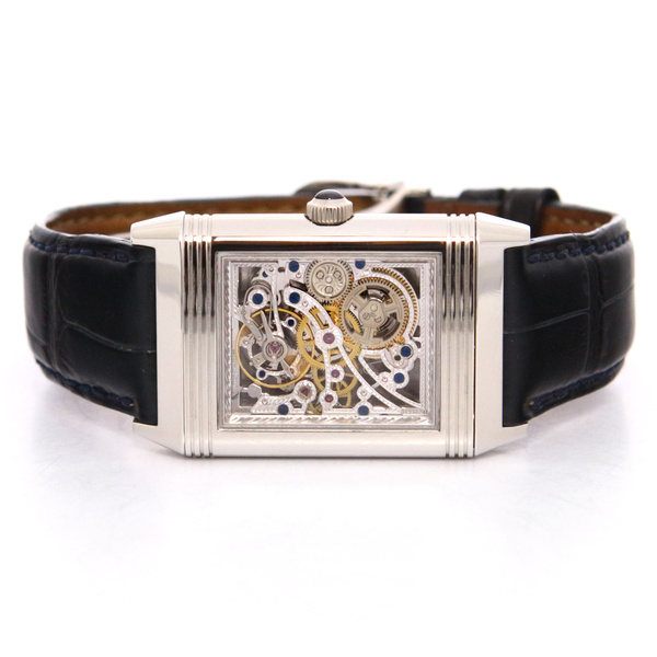 FS LNIB Pre Owned Jaeger LeCoultre Platinum Reverso Skeleton