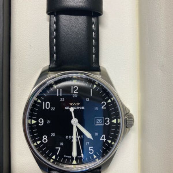 Glycine Men's Combat 6 Automatic 43mm Black Dial - GL0122 | WatchCharts ...