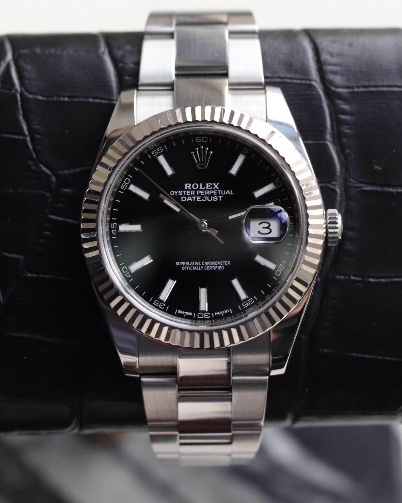 WTS 2018 Rolex Datejust 126334 Black Dial Fluted Bezel Complete