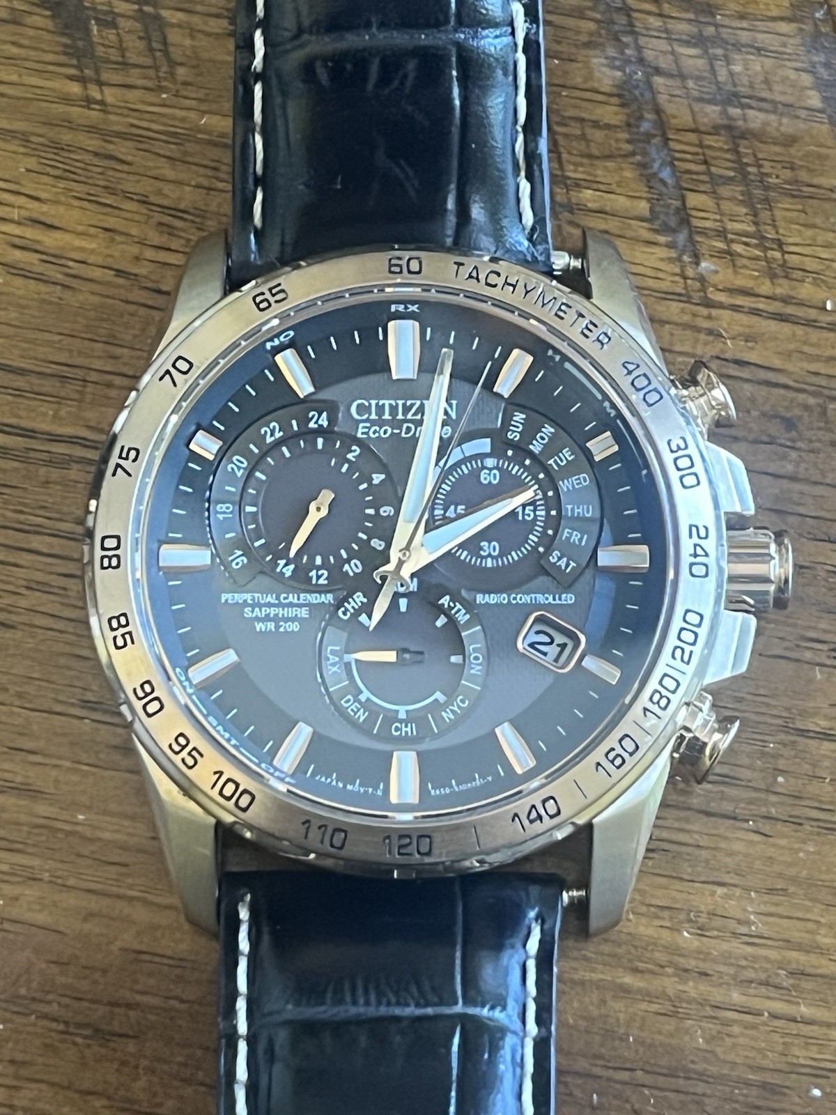 Citizen Eco Drive PCAT E650-S075980 Chrono/alarm Rose Gold Limited