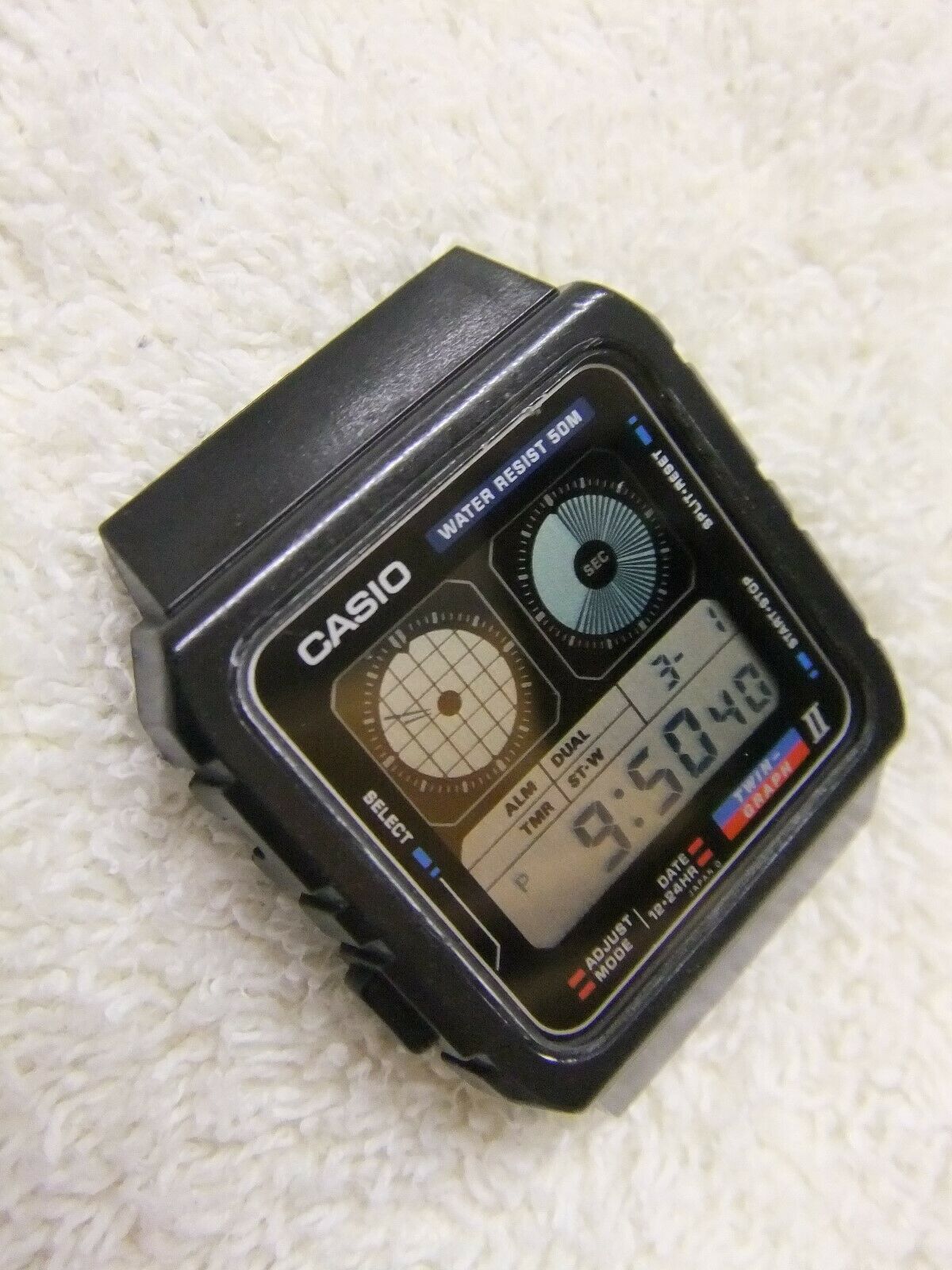 Casio AE-21W Digital Watch Mens Retro Vintage Module 809 Twin
