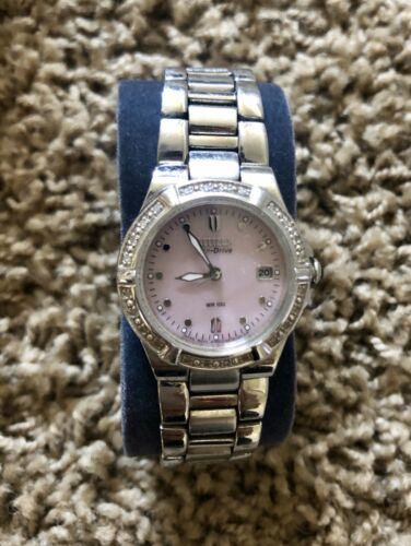 Citizen women's watch with clearance pink face